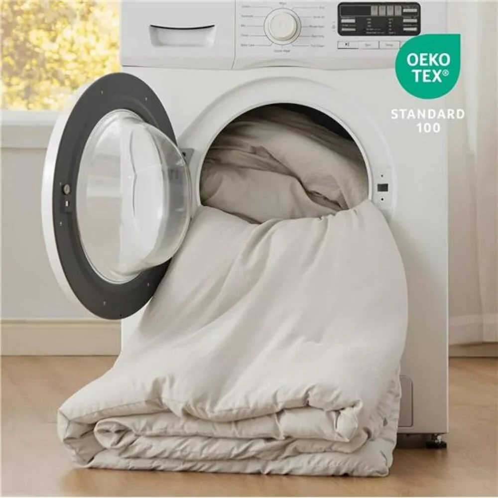 Bedsure King Size Comforter Set, Beige Soft Prewashed Bedding for All Seasons
